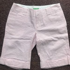Lilly Pulitzer seersucker stretch Bermuda shorts